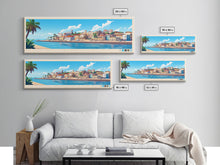 Load image into Gallery viewer, Benguela, Angola Panoramic Travel Poster Canvas Print, Benguela, Angola Painting, Angola Art, Benguela Panoramic Travel Art, Travel Painting