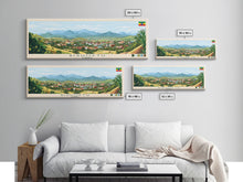 Load image into Gallery viewer, Bishoftu, Ethiopia Panoramic Travel Poster Canvas Print, Bishoftu, Ethiopia Painting, Ethiopia Art, Bishoftu Panoramic Travel Art, Travel Painting