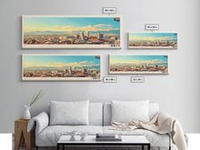 Load image into Gallery viewer, Bloemfontein, South Africa Panoramic Travel Poster Canvas Print, Bloemfontein, South Africa Painting, South Africa Art, Bloemfontein Panoramic Travel Art, Travel Painting