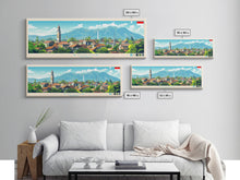 Load image into Gallery viewer, Bogor, Indonesia Panoramic Travel Poster Canvas Print, Bogor, Indonesia Painting, Indonesia Art, Bogor Travel Art, Living Room Painting