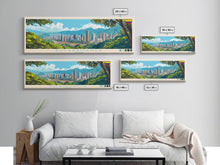 Carregar imagem no visualizador da galeria, Bucaramanga, Colombia Panoramic Travel Poster Canvas Print, Bucaramanga, Colombia Painting, Colombia Art, Bucaramanga Travel Art, Guest Room Painting