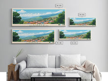 Carregar imagem no visualizador da galeria, Bukavu, Congo Panoramic Travel Poster Canvas Print, Bukavu, Congo Painting, Congo Art, Bukavu Travel Art, Living Room Painting