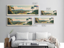 Carregar imagem no visualizador da galeria, Capiata, Paraguay Panoramic Travel Poster Canvas Print, Capiata, Paraguay Painting, Paraguay Art, Capiata Travel Art, Living Room Painting