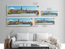 Carregar imagem no visualizador da galeria, Carlisle, England Travel Poster Panoramic Canvas Print, Carlisle, England Painting, England Art, Carlisle Travel Art, Guest Room Painting