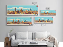 Cargar imagen en el visor de la galería, Centro, Mexico Panoramic Travel Poster Canvas Print, Centro, Mexico Painting, Mexico Art, Centro Travel Art, Guest Room Painting