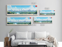 Cargar imagen en el visor de la galería, Changsha, China Panoramic Travel Poster Canvas Print, Changsha, China Painting, China Art, Changsha Travel Art, Living Room Painting