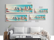 Cargar imagen en el visor de la galería, Chattogram, Bangladesh Travel Poster Panoramic Canvas Print, Chattogram, Bangladesh Painting, Bangladesh Art, Chattogram Travel Art, Guest Room Painting