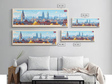 Load image into Gallery viewer, Coventry, England Travel Poster Panoramic Canvas Print, Coventry, England Painting, England Art, Coventry Travel Art, Guest Room Painting