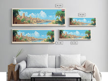 Load image into Gallery viewer, Damanhur, Egypt Panoramic Travel Poster Canvas Print, Damanhur, Egypt Painting, Egypt Art, Damanhur Travel Art, Guest Room Painting