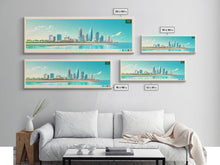 Load image into Gallery viewer, Dammam, Saudi Arabia Panoramic Travel Poster Canvas Print, Dammam, Saudi Arabia Painting, Saudi Arabia Art, Dammam Travel Art, Guest Room Painting