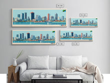 Load image into Gallery viewer, Dar es Salaam, Tanzania Panoramic Travel Poster Canvas Print, Dar es Salaam, Tanzania Painting, Tanzania Art, Dar es Salaam Travel Art, Living Room Painting
