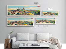 Load image into Gallery viewer, Durban, South Africa Panoramic Travel Poster Canvas Print, Durban, South Africa Painting, South Africa Art, Durban Travel Art, Living Room Painting