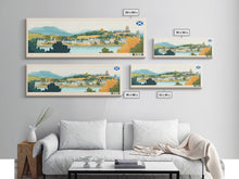 Load image into Gallery viewer, East Kilbride, Scotland Travel Poster Panoramic Canvas Print, East Kilbride, Scotland Painting, Scotland Art, East Kilbride Travel Art, Guest Room Painting