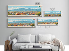 Load image into Gallery viewer, Ecatepec, Mexico Panoramic Travel Poster Canvas Print, Ecatepec, Mexico Painting, Mexico Art, Ecatepec Panoramic Travel Art, Travel Painting