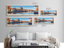 Load image into Gallery viewer, Ely, England Travel Poster Panoramic Canvas Print, Ely, England Painting, England Art, Ely Travel Art, Guest Room Painting