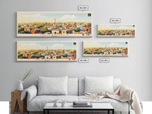 Load image into Gallery viewer, Gujranwala, Pakistan Travel Poster Panoramic Canvas Print, Gujranwala, Pakistan Painting, Pakistan Art, Gujranwala Travel Art, Guest Room Painting