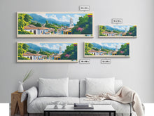 Load image into Gallery viewer, Panoramic Travel Poster Ibague, Colombia Canvas Print, Ibague, Colombia Painting, Colombia Art, Ibague Travel Art, Guest Room Painting