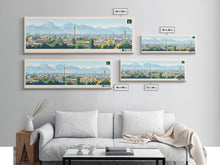 Load image into Gallery viewer, Rawalpindi, Pakistan Panoramic Travel Poster Canvas Print, Rawalpindi, Pakistan Painting, Pakistan Art, Rawalpindi Travel Art, Living Room Painting