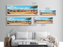 Load image into Gallery viewer, Ruiru, Kenya Panoramic Travel Poster Canvas Print, Ruiru, Kenya Painting, Kenya Art, Ruiru Travel Art, Living Room Painting
