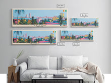 Carregar imagem no visualizador da galeria, Abidjan, Ivory Coast Panoramic Canvas Print, Abidjan, Ivory Coast Painting, Ivory Coast Art, Abidjan Travel Poster, Travel Art, Living Room Painting
