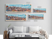 Load image into Gallery viewer, Antananarivo, Madagascar Panoramic Canvas Print, Antananarivo, Madagascar Painting, Madagascar Art, Antananarivo Travel Poster, Travel Art, Living Room Painting