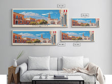 Load image into Gallery viewer, Arequipa, Peru Panoramic Canvas Print, Arequipa, Peru Painting, Peru Art, Arequipa Travel Poster, Travel Art, Guest Room Painting