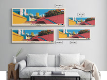 Load image into Gallery viewer, Asuncion, Paraguay Panoramic Canvas Print, Asuncion, Paraguay Painting, Paraguay Art, Asuncion Travel Poster, Travel Art, Living Room Painting