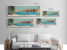 Load image into Gallery viewer, Aswan, Egypt Panoramic Canvas Print, Aswan, Egypt Painting, Egypt Art, Aswan Travel Poster, Travel Art, Housewarming Gift