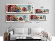 Load image into Gallery viewer, Banfield, Argentina Panoramic Canvas Print, Banfield, Argentina Painting, Argentina Art, Banfield Travel Poster, Travel Art, Guest Room Painting
