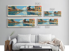 Load image into Gallery viewer, Bekasi, Indonesia Panoramic Canvas Print, Bekasi, Indonesia Painting, Indonesia Art, Bekasi Travel Poster, Travel Art, Guest Room Painting