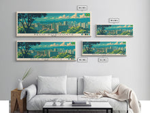 Load image into Gallery viewer, Belo Horizonte, Brazil Panoramic Canvas Print, Belo Horizonte, Brazil Painting, Brazil Art, Belo Horizonte Travel Poster, Travel Art, Guest Room Painting