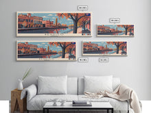 Load image into Gallery viewer, Bendigo, Australia Panoramic Canvas Print, Bendigo, Australia Painting, Australia Art, Bendigo Travel Poster, Travel Art, Guest Room Painting