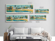 Load image into Gallery viewer, Bouake, Ivory Coast Panoramic Canvas Print, Bouake, Ivory Coast Painting, Ivory Coast Art, Bouake Travel Poster, Travel Art, Guest Room Painting