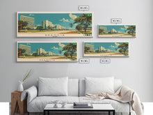 Load image into Gallery viewer, Brasilia, Brazil Panoramic Canvas Print, Brasilia, Brazil Painting, Brazil Art, Brasilia Travel Poster, Travel Art, Housewarming Gift