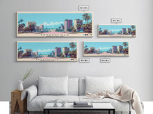 Load image into Gallery viewer, Brazzaville, Republic of the Congo Panoramic Canvas Print, Brazzaville, Republic of the Congo Painting, Republic of the Congo Art, Brazzaville Travel Poster, Travel Art, Guest Room Painting
