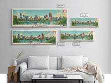 Carregar imagem no visualizador da galeria, Calgary, Canada Panoramic Canvas Print, Calgary, Canada Painting, Canada Art, Calgary Travel Poster, Travel Art, Guest Room Painting