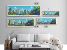Carregar imagem no visualizador da galeria, Campinas, Brazil Panoramic Canvas Print, Campinas, Brazil Painting, Brazil Art, Campinas Travel Poster, Travel Art, Housewarming Gift
