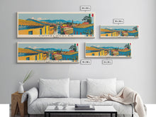 Cargar imagen en el visor de la galería, Chimalhuacan, Mexico Panoramic Canvas Print, Chimalhuacan, Mexico Painting, Mexico Art, Chimalhuacan Travel Poster, Travel Art, Living Room Painting
