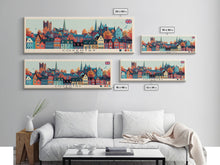 Load image into Gallery viewer, Coventry, England Panoramic Canvas Print, Coventry, England Painting, England Art, Coventry Travel Poster, Travel Art, Living Room Painting