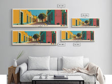 Load image into Gallery viewer, Culiacan, Mexico Panoramic Canvas Print, Culiacan, Mexico Painting, Mexico Art, Culiacan Travel Poster, Travel Art, Living Room Painting