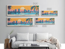 Load image into Gallery viewer, Dar es Salaam, Tanzania Panoramic Canvas Print, Dar es Salaam, Tanzania Painting, Tanzania Art, Dar es Salaam Travel Poster, Travel Art, Living Room Painting