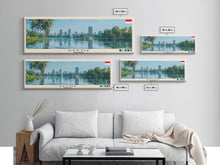 Load image into Gallery viewer, Depok, Indonesia Panoramic Canvas Print, Depok, Indonesia Painting, Indonesia Art, Depok Travel Poster, Travel Art, Guest Room Painting