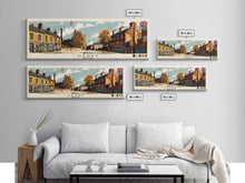 Load image into Gallery viewer, Derby, England Panoramic Canvas Print, Derby, England Painting, England Art, Derby Travel Poster, Travel Art, Vacation Gift