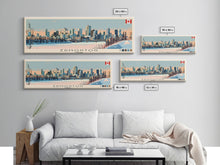 Load image into Gallery viewer, Edmonton, Canada Panoramic Canvas Print, Edmonton, Canada Painting, Canada Art, Edmonton Travel Poster, Travel Art, Living Room Painting