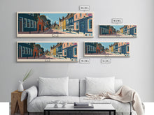 Load image into Gallery viewer, Ely, England Panoramic Canvas Print, Ely, England Painting, England Art, Ely Travel Poster, Travel Art, Living Room Painting