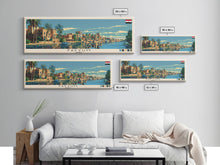 Cargar imagen en el visor de la galería, Fayyum, Egypt Panoramic Canvas Print, Fayyum, Egypt Painting, Egypt Art, Fayyum Travel Poster, Travel Art, Housewarming Gift
