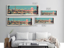 Carregar imagem no visualizador da galeria, Gizeh, Egypt Panoramic Canvas Print, Gizeh, Egypt Painting, Egypt Art, Gizeh Travel Poster, Travel Art, Vacation Gift