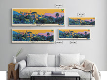 Load image into Gallery viewer, Gonder, Ethiopia Panoramic Canvas Print, Gonder, Ethiopia Painting, Ethiopia Art, Gonder Travel Poster, Travel Art, Guest Room Painting