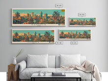 Load image into Gallery viewer, Kampala, Uganda Panoramic Canvas Print, Kampala, Uganda Painting, Uganda Art, Kampala Travel Poster, Travel Art, Living Room Painting