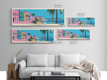 Load image into Gallery viewer, San-Pedro, Ivory Coast Panoramic Canvas Print, San-Pedro, Ivory Coast Painting, Ivory Coast Art, San-Pedro Travel Poster, Travel Art, Vacation Gift